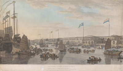 Die europäischen Fabriken in Kanton, China von William Daniell