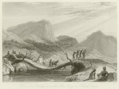 Ansicht einer Brücke über den Ba-Fing von William Daniell