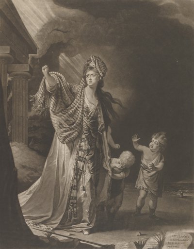 Mrs. Yates in der Rolle der Medea von William Dickinson