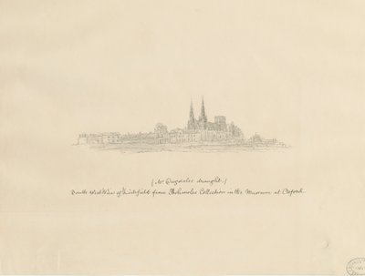 Lichfield Kathedrale - Südwestansicht von William Dugdale