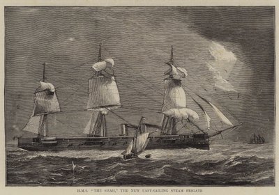 HMS The Shah, die neue schnellsegelnde Dampffregatte von William Edward Atkins