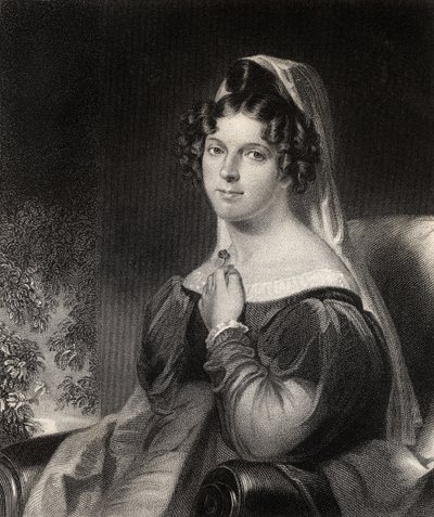Felicia Dorothea Hemans, graviert von W. Holl, aus 