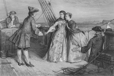 Minna nimmt Bunce die Pistole ab, um sich und ihre Schwester zu verteidigen (Gravur) von William Ewart Lockart