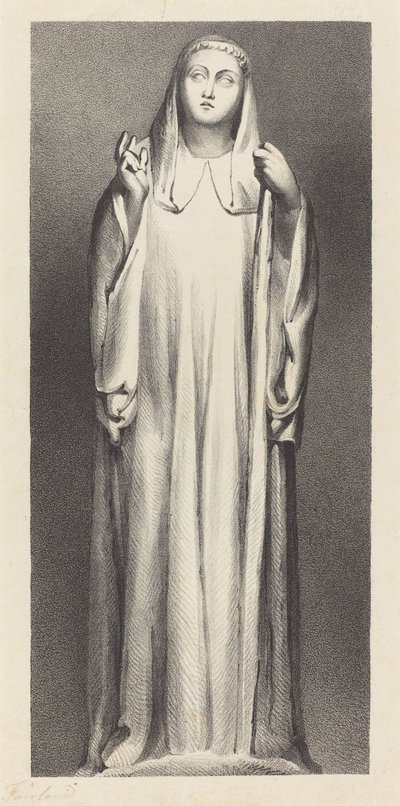 Figur aus der Kathedrale von Peterborough von William Fairland after John Flaxman