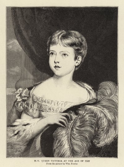 Königin Victoria im Alter von zehn Jahren von William Fowler