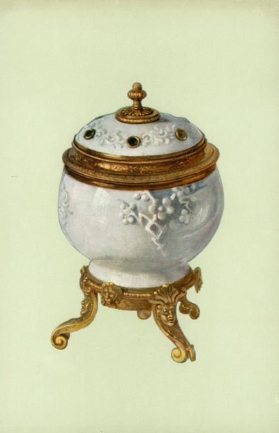 Vase, Fuchien-Porzellan, mit Louis XIV, Silbervergoldeter Montierung von William Gibb
