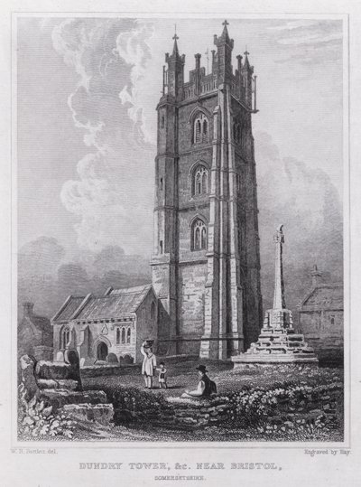 Dundry Tower, nahe Bristol, Somerset von William H. Bartlett