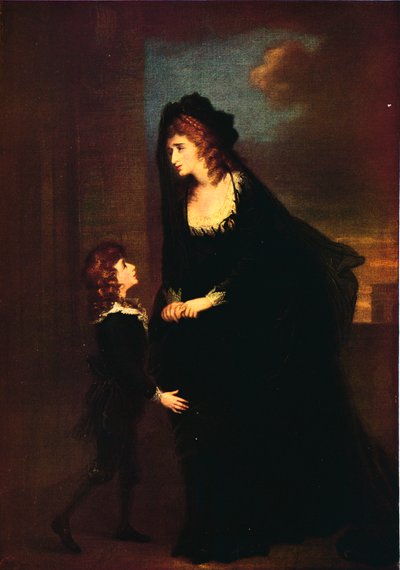 Mrs. Siddons und ihr Sohn in der Tragödie von Isabella, 1784 von William Hamilton