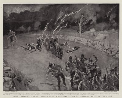 Ein einzigartiges Erlebnis in der britischen Armee, ein Regiment vom Blitz getroffen während des Marsches von William Hatherell