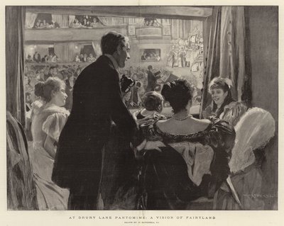 Im Drury Lane Pantomime, eine Vision des Märchenlandes von William Hatherell