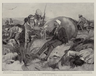 Majuba gerächt, eine Szene auf dem Talana-Hügel nach der Schlacht von William Hatherell