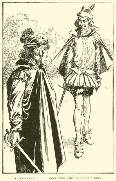 Ein Gentleman forderte ihn zu einem Duell heraus von William Heath Robinson