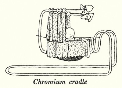 Chrom-Kinderbett von William Heath Robinson