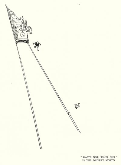 Illustration für Railway Ribaldry von W Heath Robinson von William Heath Robinson
