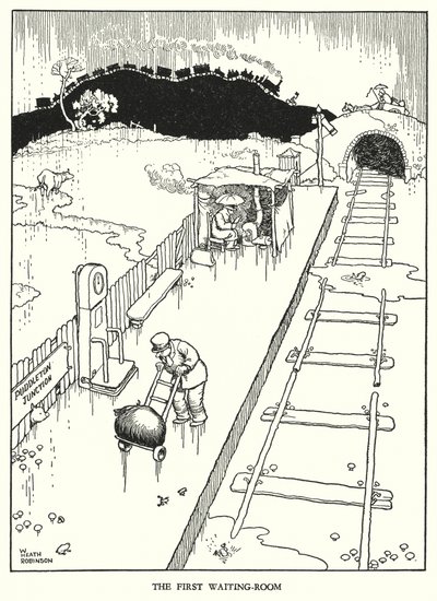 Illustration für Railway Ribaldry von W Heath Robinson von William Heath Robinson