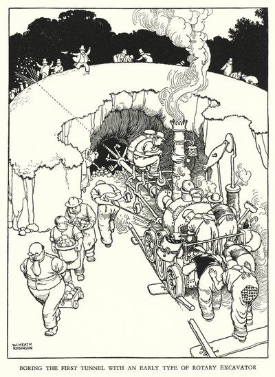 Illustration für Railway Ribaldry von W Heath Robinson von William Heath Robinson