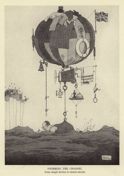 Den Kanal durchschwimmen, einige einfache Geräte zur Sicherstellung des Erfolgs von William Heath Robinson