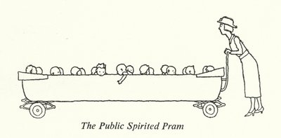 Der gemeinnützige Kinderwagen von William Heath Robinson