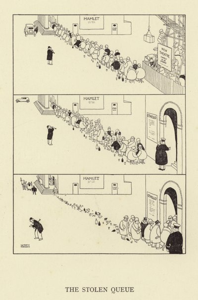 Der gestohlene Queue von William Heath Robinson