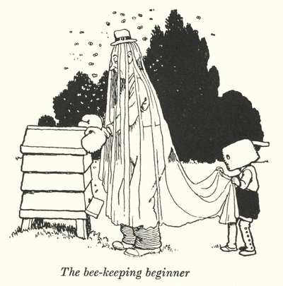 Der Imkeranfänger (Litho) von William Heath Robinson
