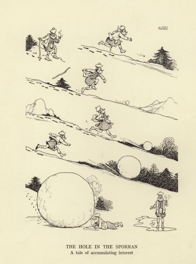 Das Loch im Sporran, eine Geschichte von wachsendem Interesse von William Heath Robinson