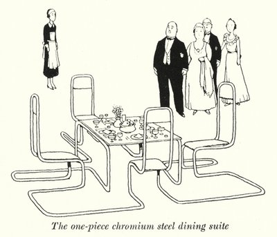 Das einteilige Chromstahl-Esszimmer-Set von William Heath Robinson