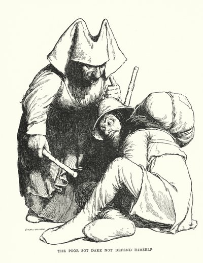 Der arme Tropf wagte es nicht, sich zu verteidigen von William Heath Robinson