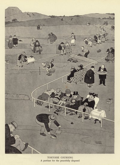 Schildkrötenrennen, ein Zeitvertreib für friedlich Gesinnte von William Heath Robinson