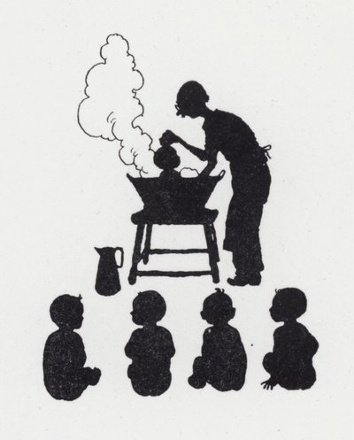 Babys waschen von William Heath Robinson