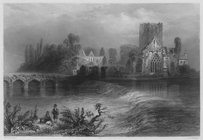 Holy-Cross-Abtei, am Suir (Stich) von William Henry (after) Bartlett