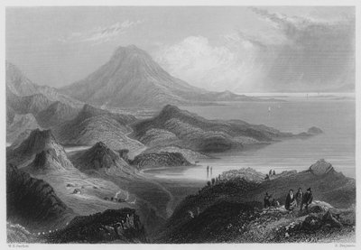 Lough Conn und Mount Nephin (Stich) von William Henry (after) Bartlett