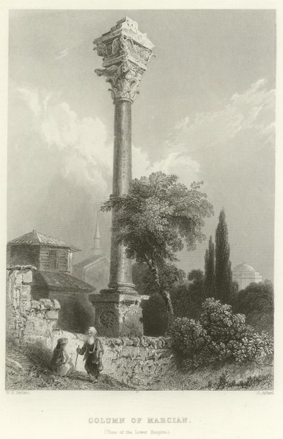 Säule des Marcian, Konstantinopel von William Henry Bartlett
