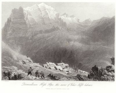Dormeilleuse in den Hochalpen von William Henry Bartlett