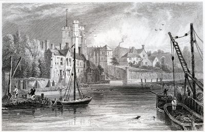 Maidstone vom Wasser aus, Kent, 1832 von William Henry Bartlett
