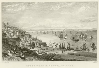 Queenstown Hafen von William Henry Bartlett