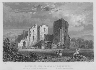 Ruinen des Schlosses von Brederode (Stich) von William Henry Bartlett