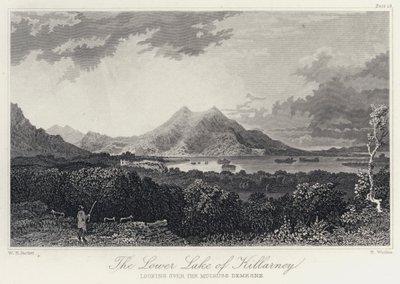 Der Untere See von Killarney, Blick über das Mucruss-Anwesen (Gravur) von William Henry Bartlett