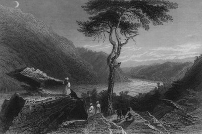 Das Tal des Shenandoah, von Jefferson Rock, 1838 von William Henry Bartlett