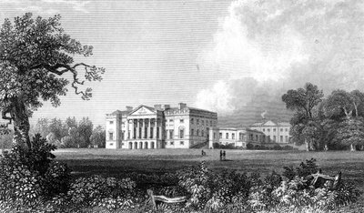 Thorndon Hall, Essex, graviert von Henry Adland, 1831 von William Henry Bartlett