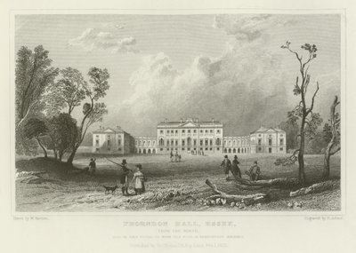 Thorndon Hall, Essex, von Norden, Sitz von Lord Petrie von William Henry Bartlett