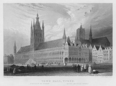 Rathaus, Ypern (Stich) von William Henry Bartlett