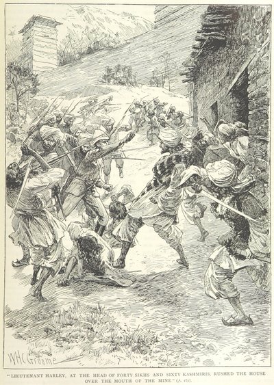 Angriff auf die Mine in Chitral von William Henry Charles Groome