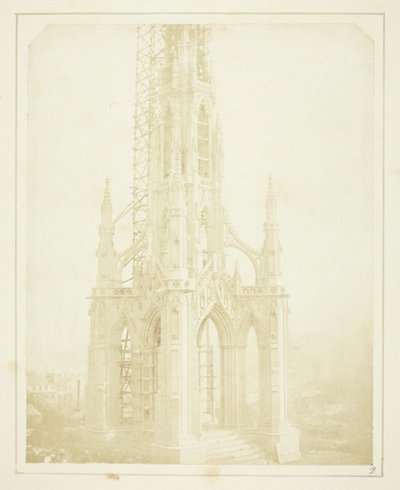 Sir Walter Scotts Denkmal, Edinburgh; wie es im Oktober 1844 fast fertig aussah von William Henry Fox Talbot