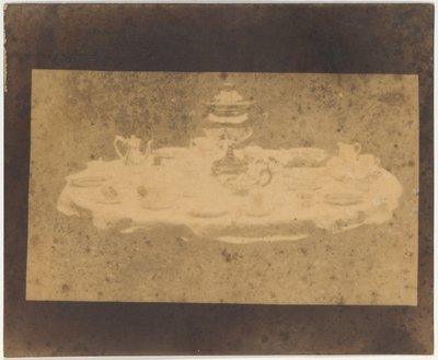 Tisch gedeckt für Tee von William Henry Fox Talbot