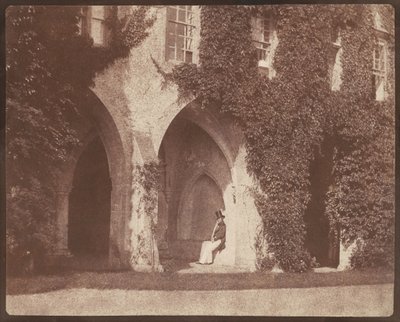 Reverend Calvert Jones in den Kreuzgängen von Lacock Abbey von William Henry Fox Talbot
