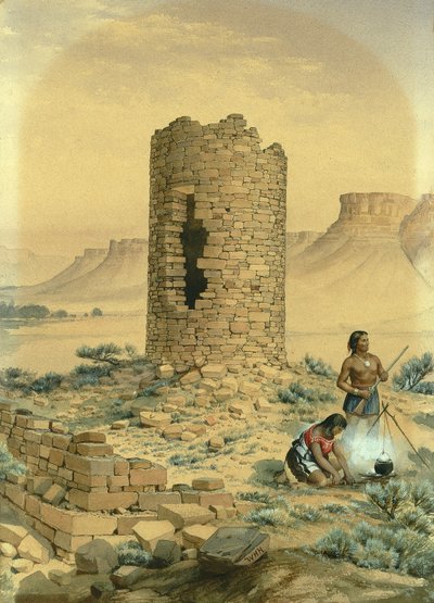 Alter runder Steinturm von William Henry Holmes