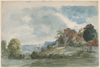 Hütten in einer weiten Landschaft von William Henry Hunt