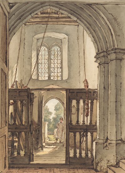 Inneres des Glockenturms der Kirche von Bushey von William Henry Hunt