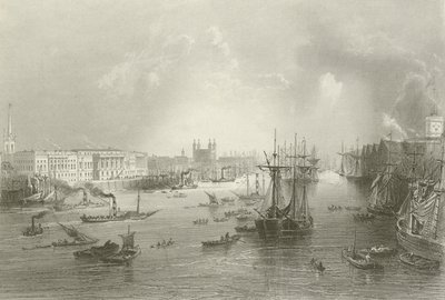Der Hafen von London von William Henry after Bartlett