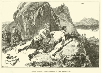 Prinz Albert beim Hirschjagen in den Highlands von William Heysham (after) Overend